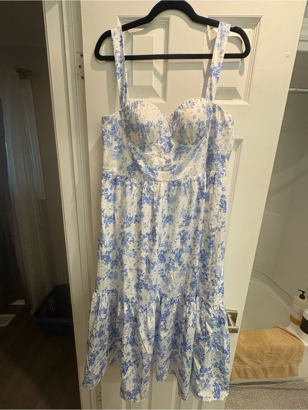 Commense Forget-Me-Not Floral Zippered Dress
